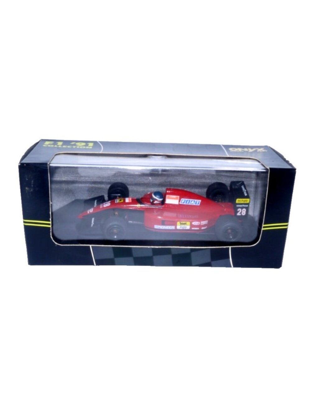 ONYX diecast 4" race car #122 Ferrari 643 Jean Alesi New 1991 Case & Box Damaged